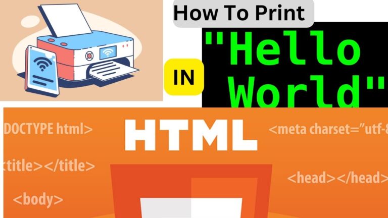 How to Print Hello World in Html