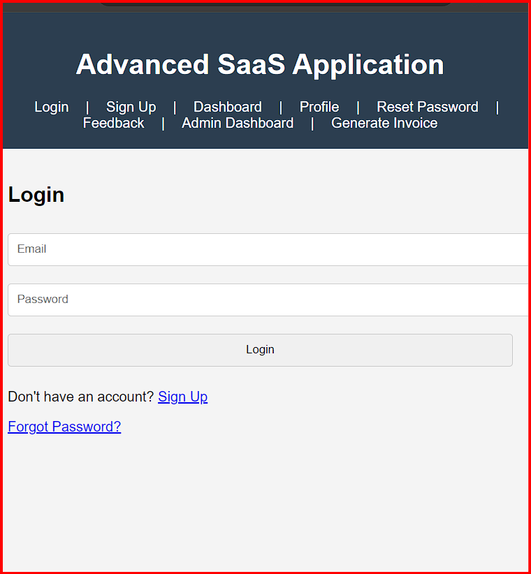 HTML CSS AND JAVASCRIPT CODE FOR SAAS APPLICATION