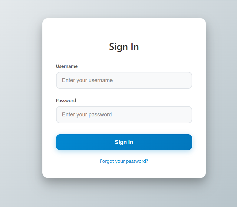 Floating Card Login Form In HTML CSS AND JAVASCRIPT