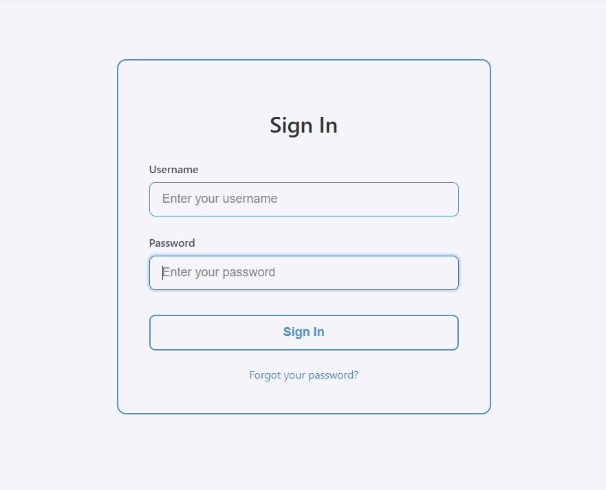Outlined Card Login Form In HTML CSS AND JAVASCRIPT